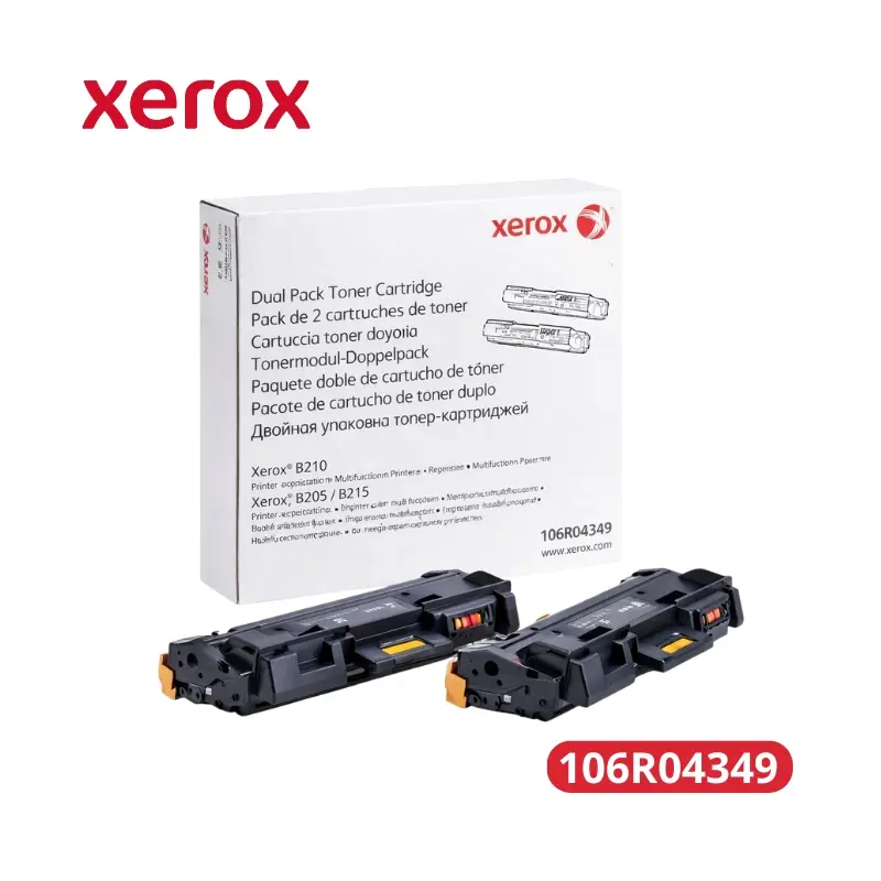 Toner Xerox 106R04349 B210, B205, B215 Caja por 2 unidades (6,000 Paginas)