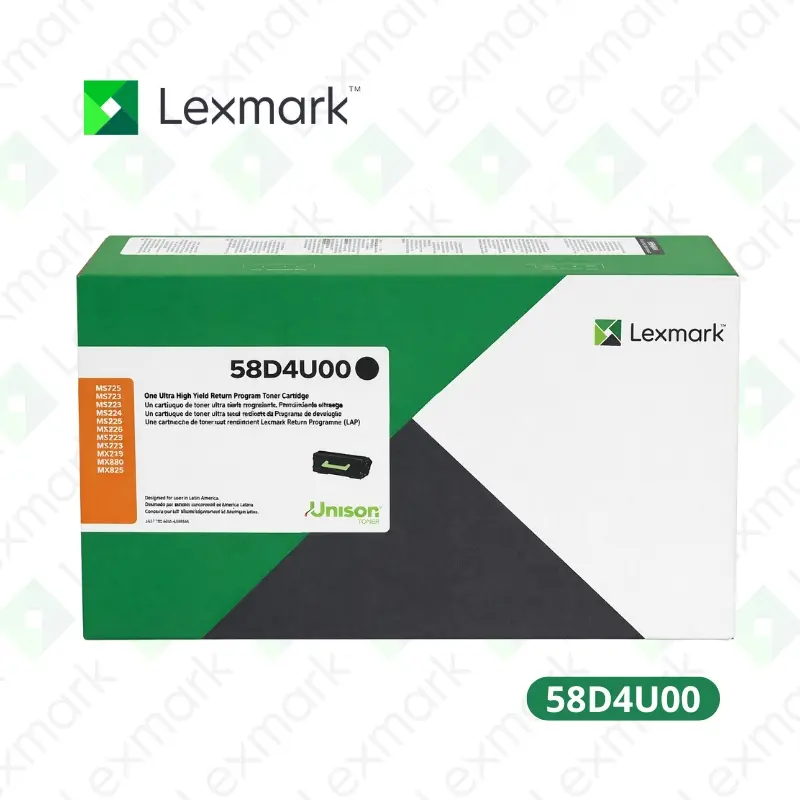 Toner Lexmark 58D4U00, Black MS725, MX822ADE 55,000 Paginas.
