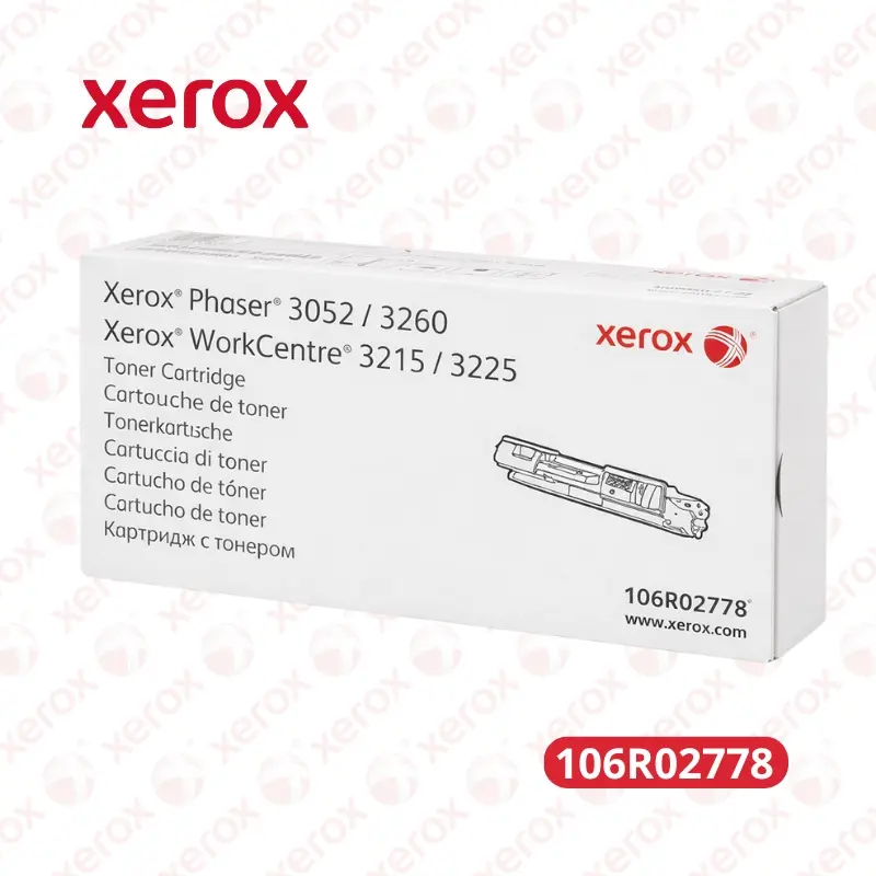 Toner Xerox 106R02778 Phaser 3052/3260 Wc 3215/3225 Rendimiento 3,000 Paginas