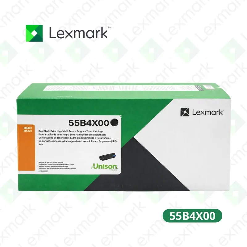 Toner Lexmark 55B4X00, Black MS431, MX431 20,000 Paginas.