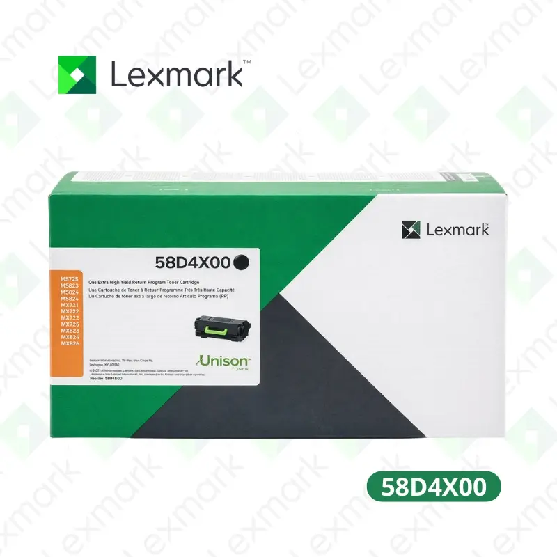 Toner Lexmark 58D4X00, Black MS725, MX822ADE 35,000 Paginas.