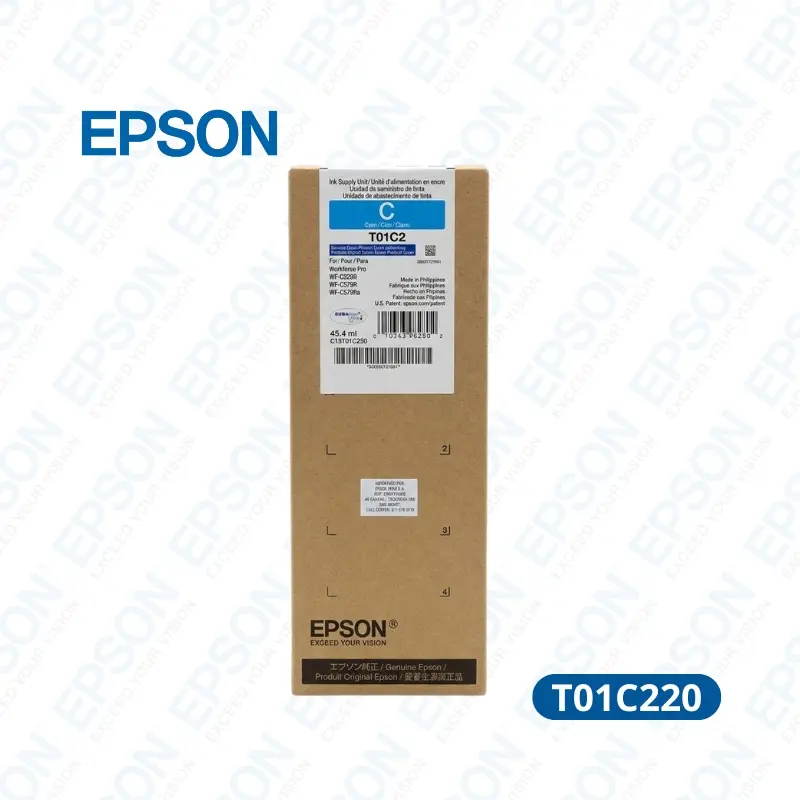Bolsa De Tinta Epson T01c220 Cyan WF-C579R Rendimiento 5,000 Paginas