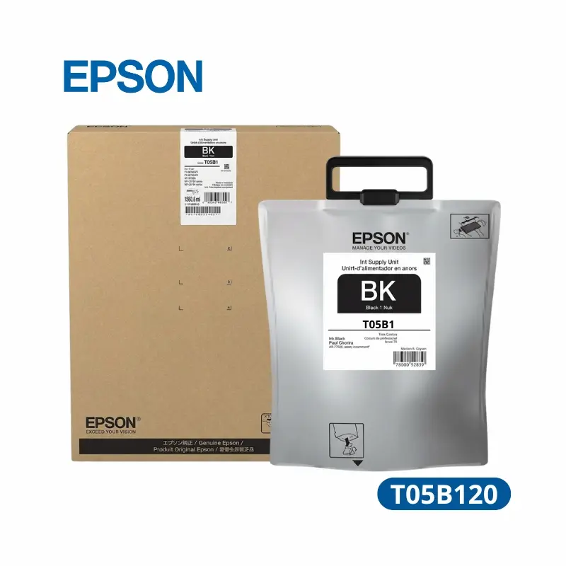 Bolsa De Tinta Epson T05b120 Negro WF-C879R Rendimiento 50,000 Paginas.