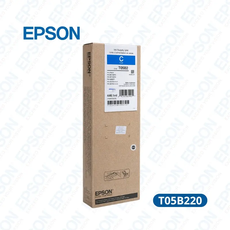 Bolsa De Tinta Epson T05b220 Cyan WF-C879R Rendimiento 50,000 Paginas.