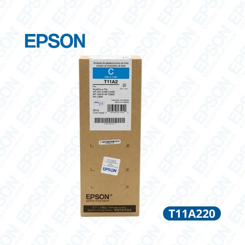 Bolsa De Tinta Epson T11a220 Cyan WF-C5810 Rendimiento 5,000 Paginas.