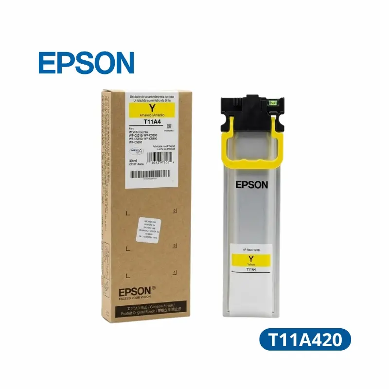 Bolsa De Tinta Epson T11a420 Yellow WF-C5810 Rendimiento 5,000 Paginas.