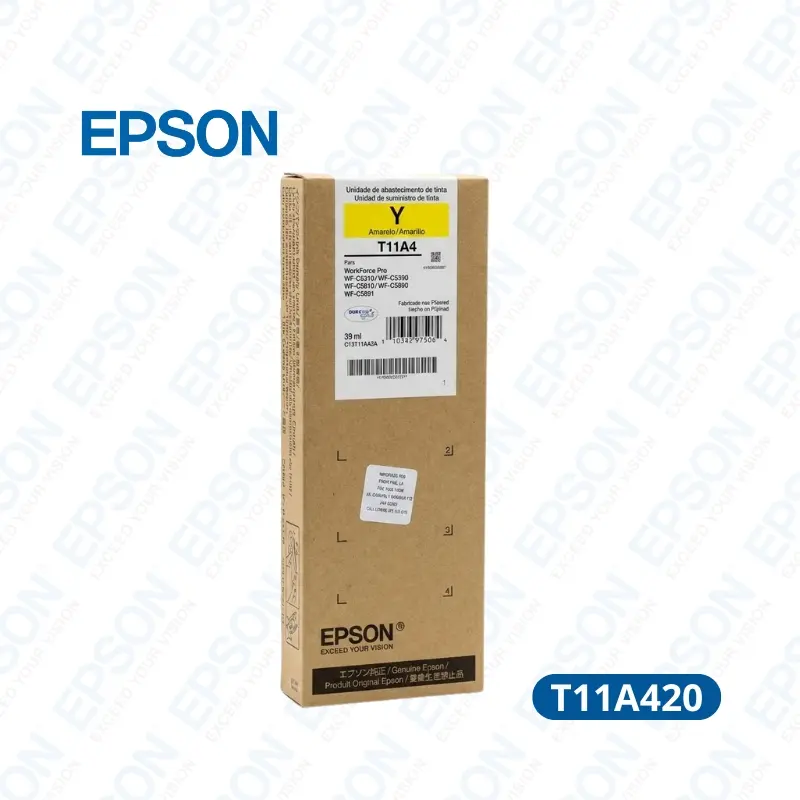 Bolsa De Tinta Epson T11a420 Yellow WF-C5810 Rendimiento 5,000 Paginas.