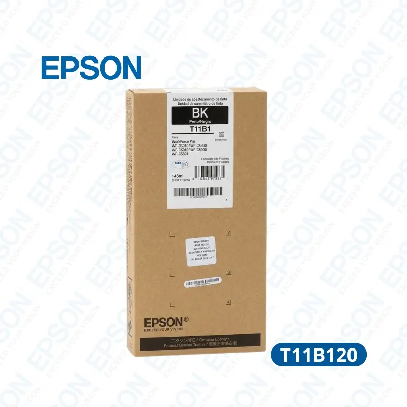 Bolsa De Tinta Epson T11b120 Negro WF-C5810 Rendimiento 10,000 Paginas.