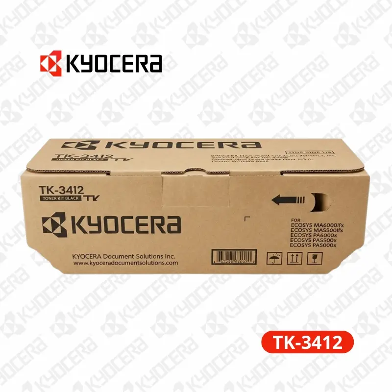 Toner Kyocera TK-3412 ECOSYS PA5500x Rendimiento 15,500 páginas.