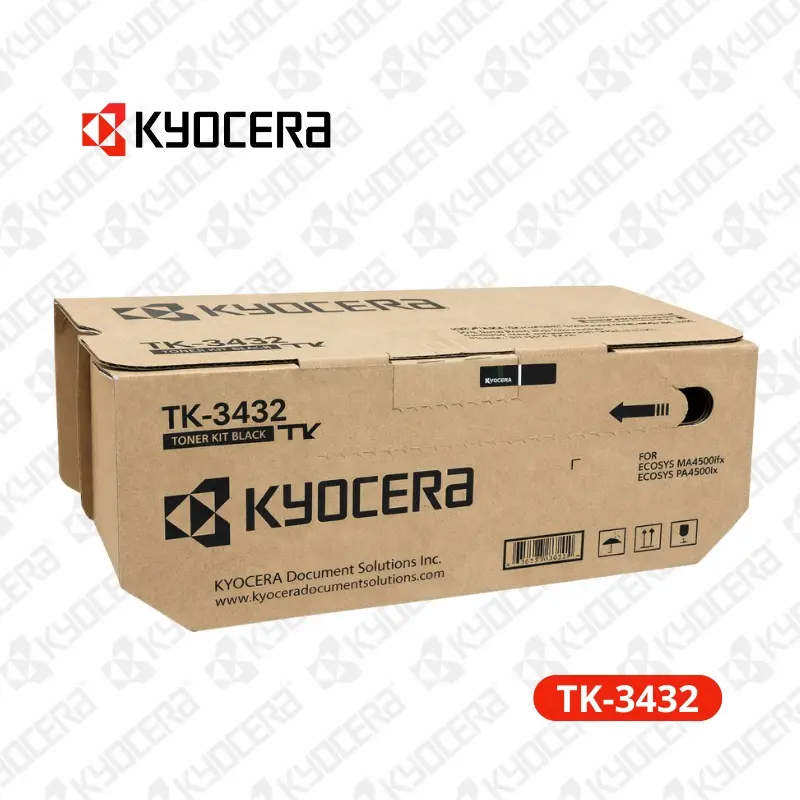 Toner Kyocera TK-3432 ECOSYS PA5000x Rendimiento 21,000 páginas.