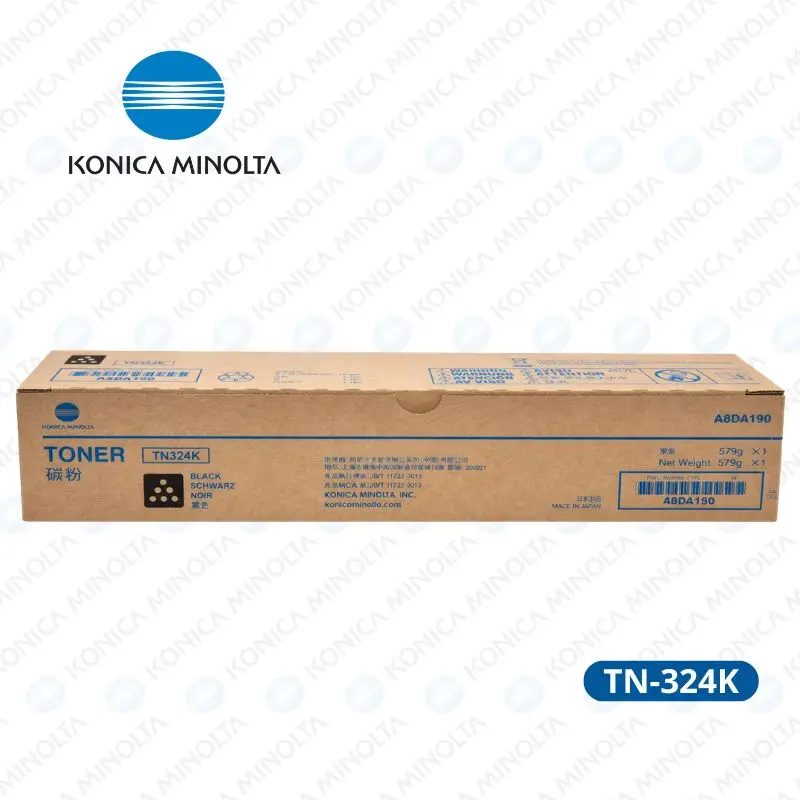 Toner Konica Minolta TN-324K (A8DA190) Bizhub C258 Rendimiento 28,000 páginas.
