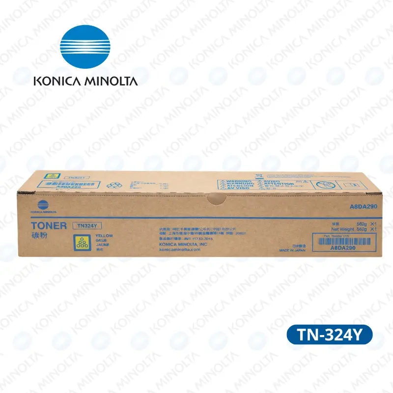 Toner Konica Minolta TN-324Y (A8DA230) Bizhub C258 Rendimiento 26,000 páginas.