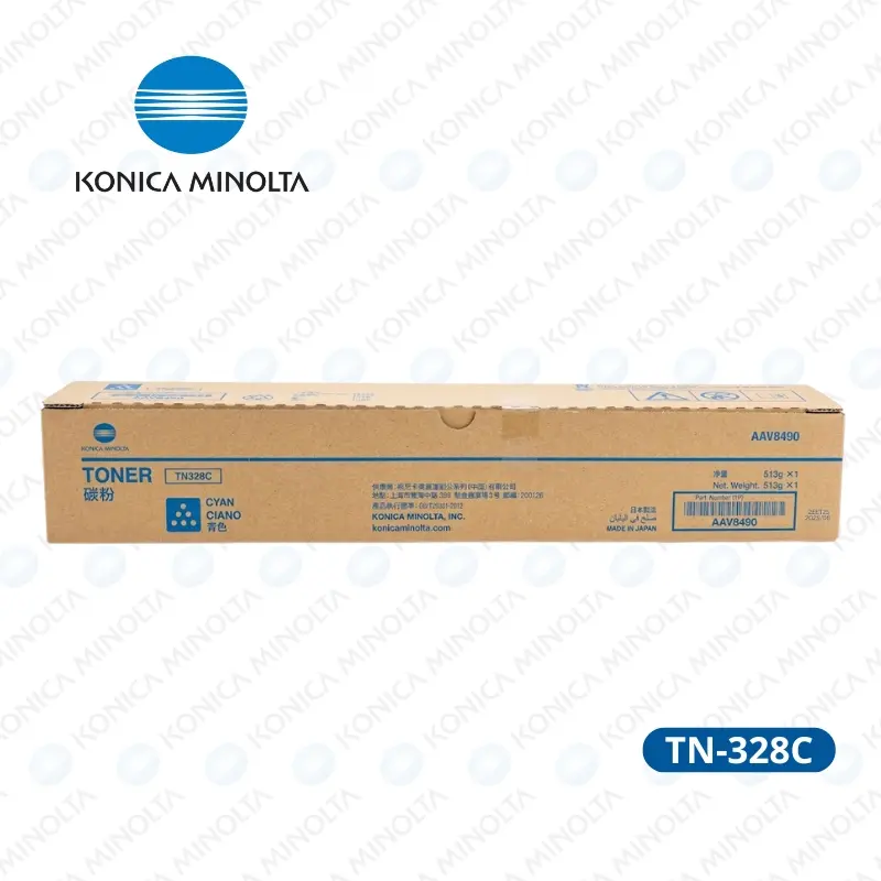 Toner Konica Minolta TN-328C (AAV8430) Bizhub C300i Rendimiento 26,000 páginas.