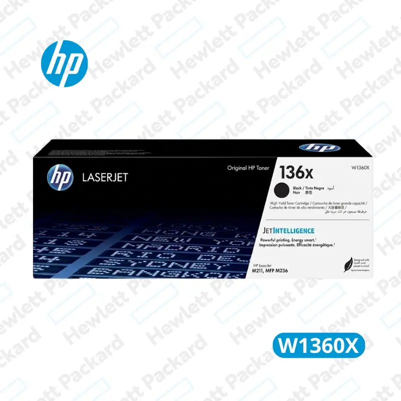 Cartucho de Tóner HP W1360x Negro LaserJet Original 2,600 Paginas.