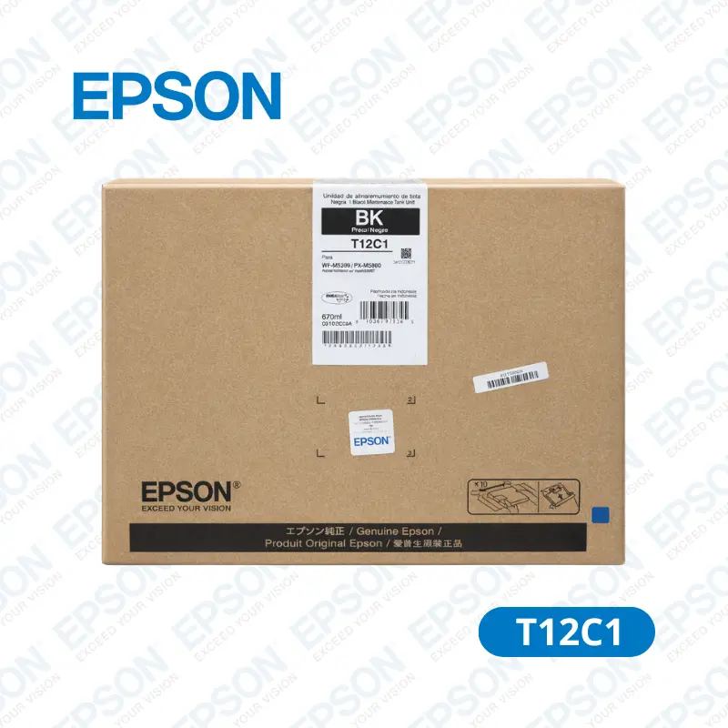 Tinta Epson T12C1 Negro (C13T12C12A) Epson WorkForce Pro WF-M5399 / WF-M5899 40,000 Paginas.