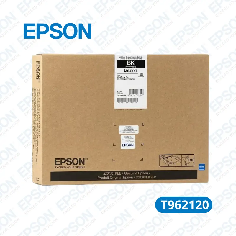 Tinta Epson T962120 Negro M04XXL Epson WorkForce Pro WF-M5299 / WF-M5799 40,000 Paginas.