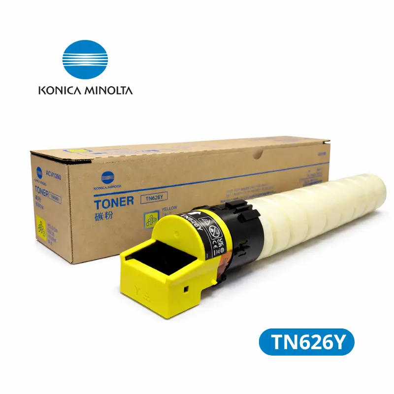 Toner Konica Minolta TN626Y (ACV1290) Yellow Bizhub C450i Rendimiento 28,000 páginas.