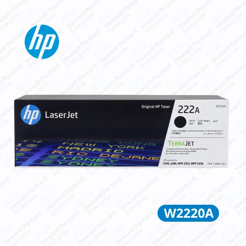 Cartucho de Tóner HP W2220A (222A) Negro LaserJet 3201 Original 1,300 Paginas.