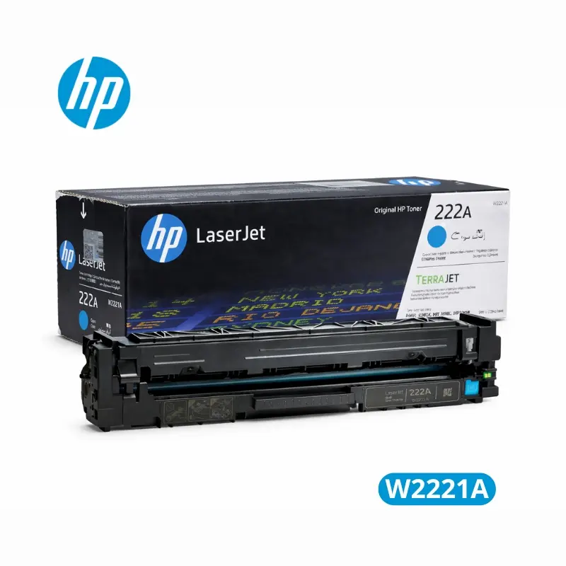 Cartucho de Tóner HP W2221A (222A) Cyan LaserJet 3201 Original 1,200 Paginas.