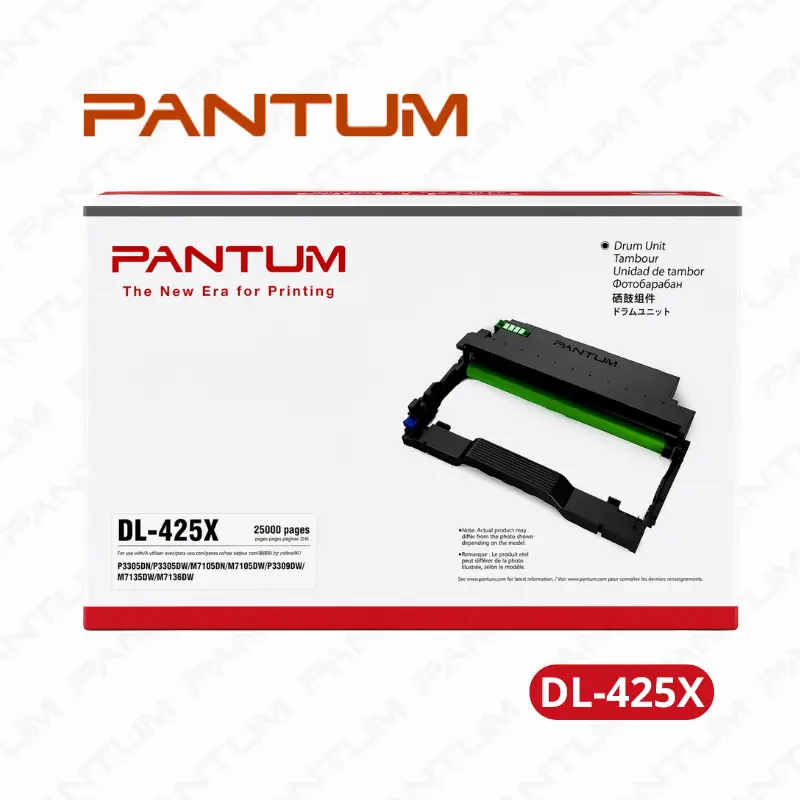Cartucho de Tambor (DRUM) Pantum DL-425X Negro Serie P3305 / Serie M7105 Original 25,000 Paginas.