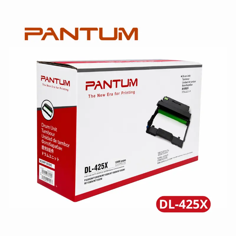 Cartucho de Tambor (DRUM) Pantum DL-425X Negro Serie P3305 / Serie M7105 Original 25,000 Paginas.