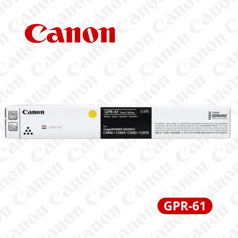 Toner Canon GPR-61 Yellow Para imageRUNNER DX: C5870i/C5860i 60,000 Paginas.