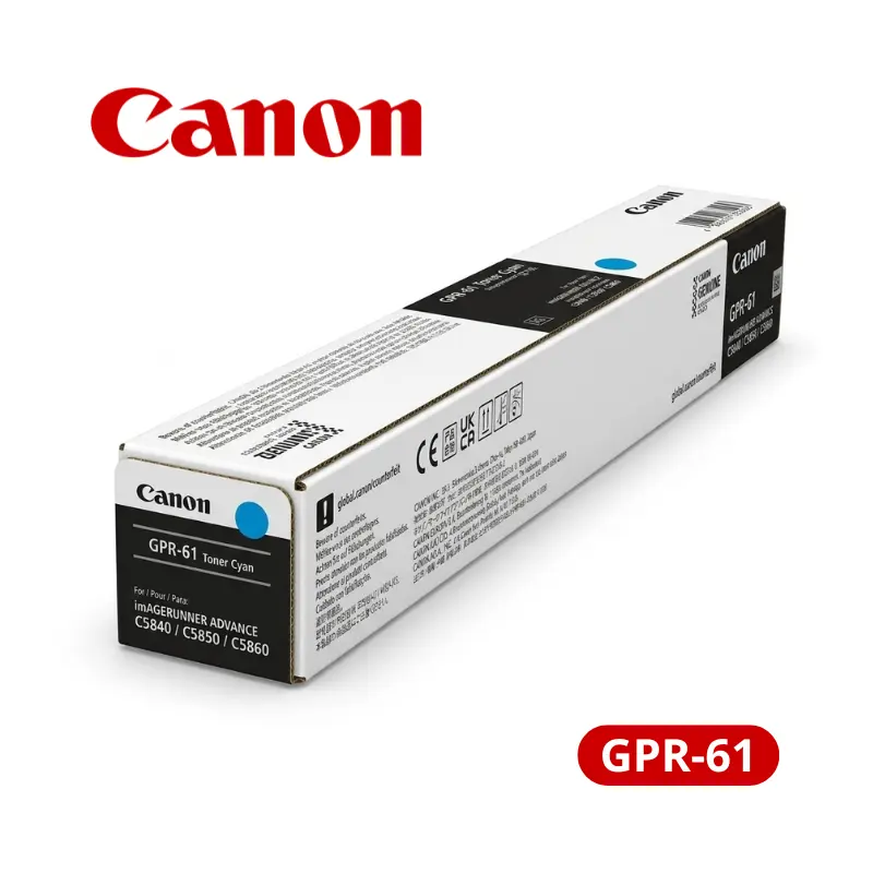 Toner Canon GPR-61 Cyan Para imageRUNNER C5870i/C5860i 60,000 Paginas.