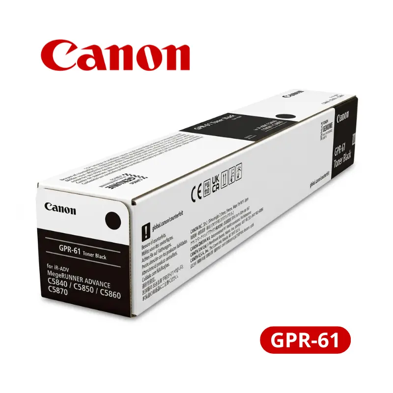 Toner Canon GPR-61 Negro Para imageRUNNER DX: C5870i/C5860i 71,000 Paginas.