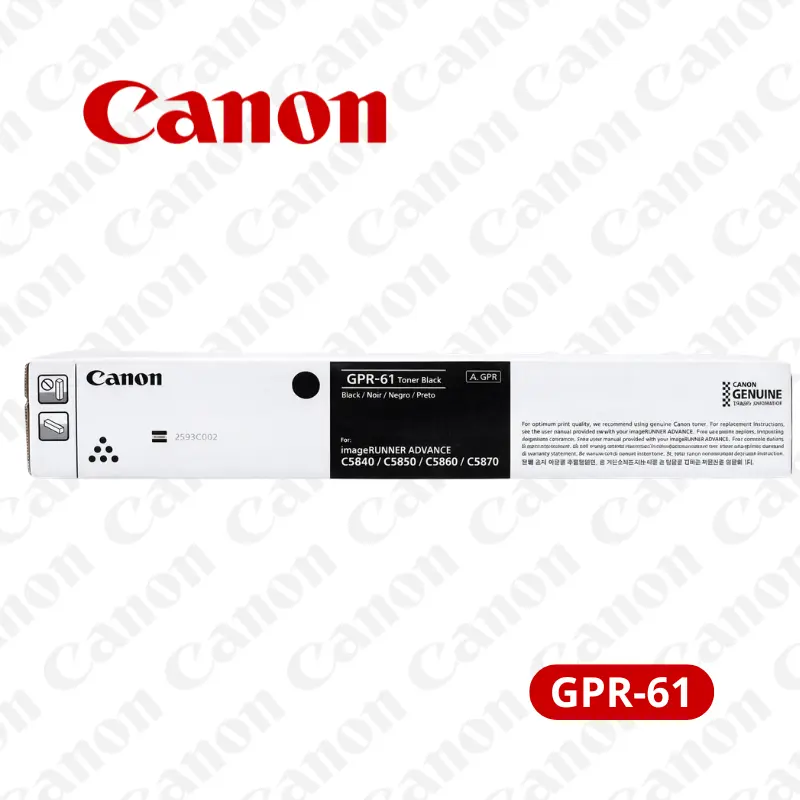 Toner Canon GPR-61 Negro Para imageRUNNER DX: C5870i/C5860i 71,000 Paginas.
