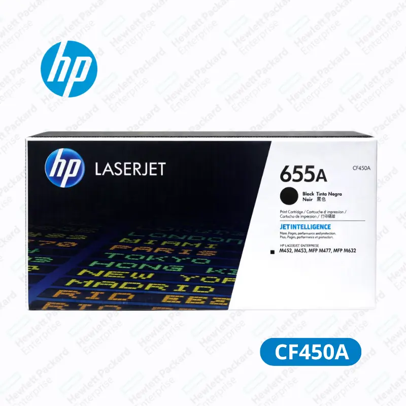Cartucho de Tóner HP CF450A (655A) Negro LaserJet Enterprise M652 Original 10,500 Paginas.