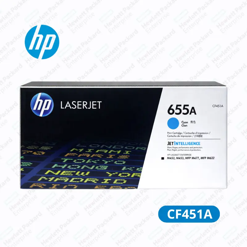 Cartucho de Tóner HP CF451A (655A) Cyan LaserJet Enterprise M652 Original 10,500 Paginas.