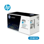 Cartucho de Tóner HP CF451A (655A) Cyan LaserJet Enterprise M652 Original 10,500 Paginas.
