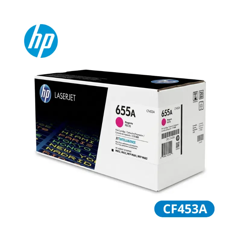 Cartucho de Tóner HP CF453A (655A) Magenta LaserJet Enterprise M652 Original 10,500 Paginas.
