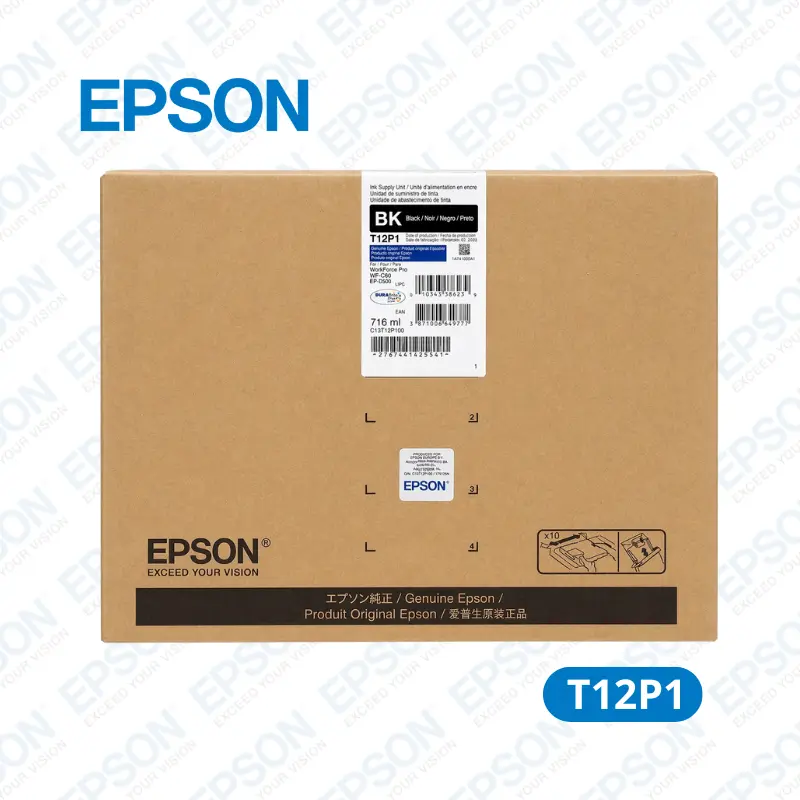 Tinta Epson T12P1 Negro (T12P100) Epson WorkForce Pro EP-C800 / EM-C800 10,000 Paginas.