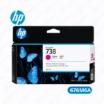 Cartucho de Tinta HP 738 (676M6A) 130ml Magenta DesignJet T850, T950 Original 2,160 Paginas.