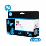 Cartucho de Tinta HP 738 (676M6A) 130ml Magenta DesignJet T850, T950 Original 2,160 Paginas.