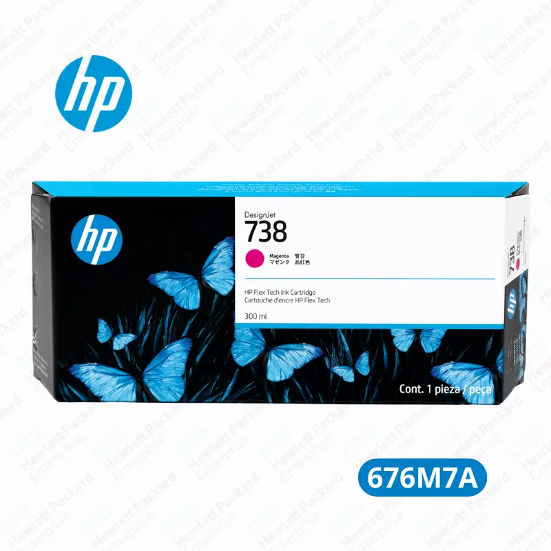 Cartucho de Tinta HP 738 (676M7A) 300ml Magenta DesignJet T850, T950 Original 5,000 Paginas.