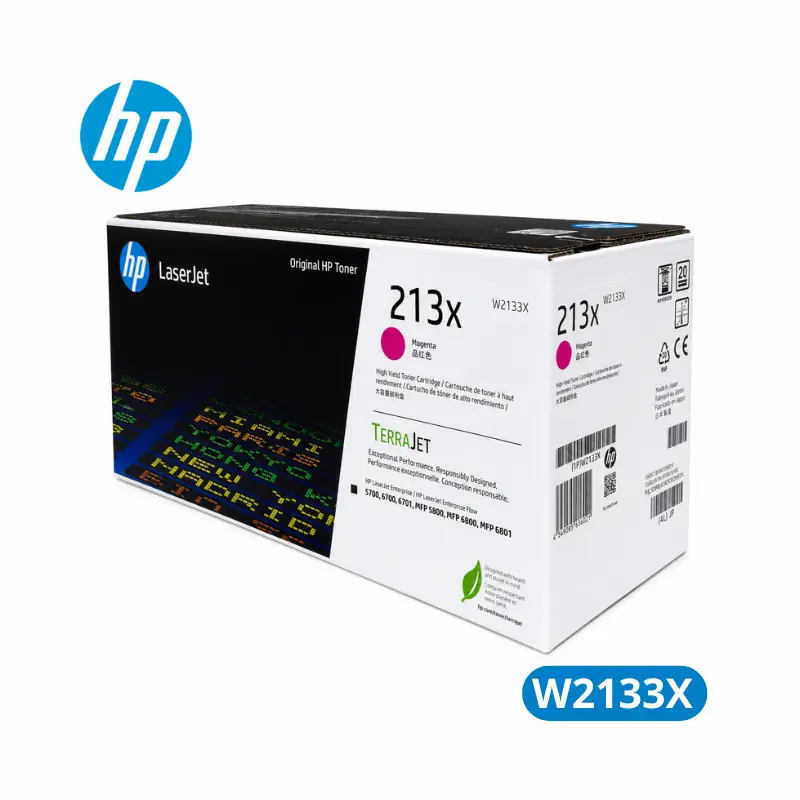 Cartucho de Tóner HP W2133X (213X) Magenta LaserJet Enterprise 5700dn, 6700dn Original 6,000 Paginas.