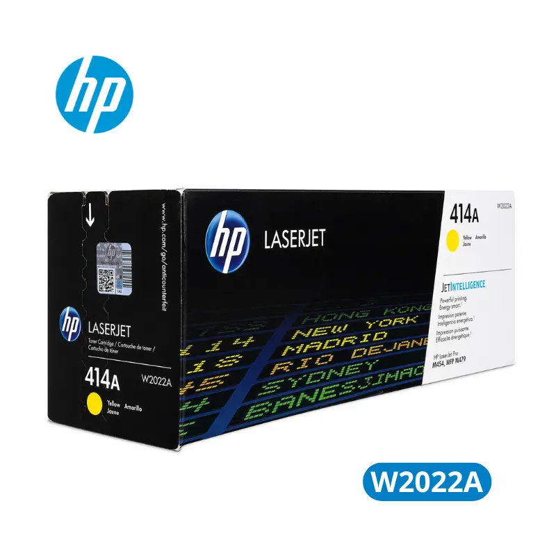 Cartucho de Tóner HP W2022A (414A) Yellow LaserJet Pro M454dn, Pro M454dw Original 2,100 Paginas.
