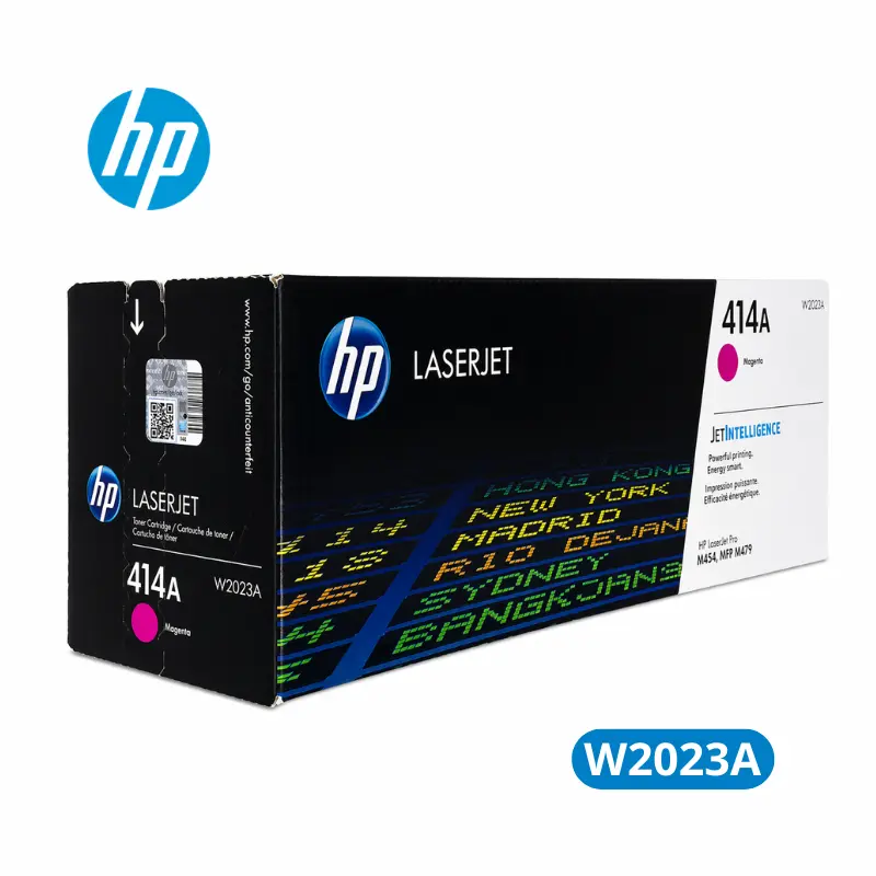 Cartucho de Tóner HP W2023A (414A) Magenta LaserJet Pro M454dn, Pro M454dw Original 2,100 Paginas.