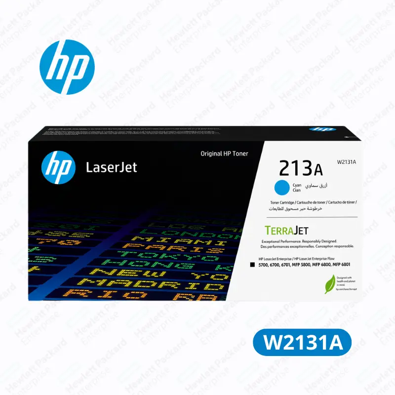 Cartucho de Tóner HP W2131A (213A) Cyan LaserJet Enterprise 5700dn, 6700dn Original 3,000 Paginas.