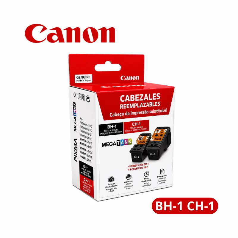 Cartucho de Cabezales Canon BH-1 Negro CH-1 Color Pack Kit Original