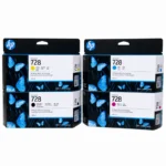 Cartucho de Tinta HP 728 (F9J65A) 130ml Yellow DesignJet T730 / T830 Original.