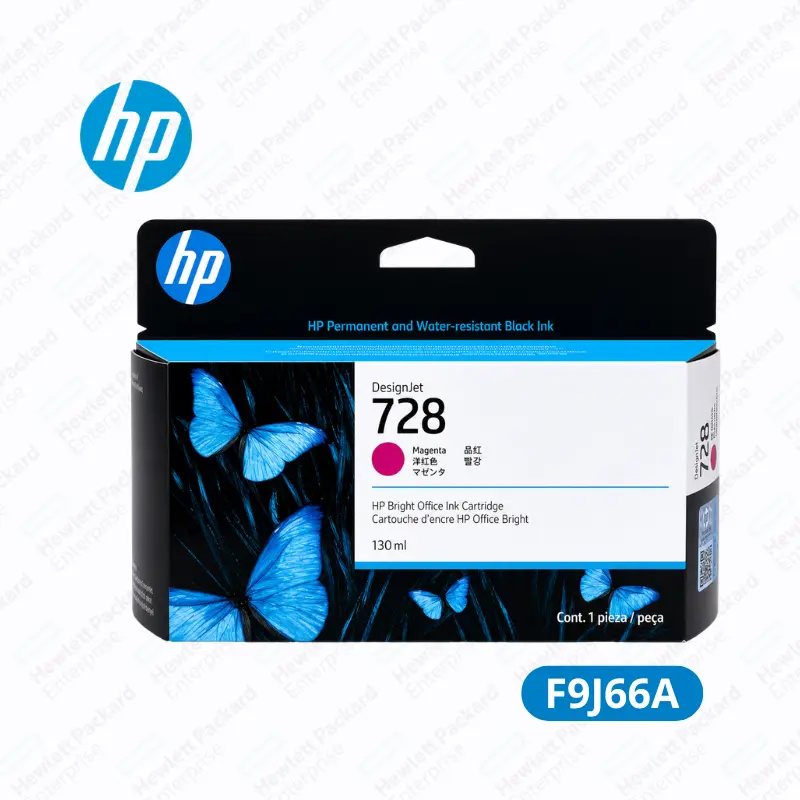 Cartucho de Tinta HP 728 (F9J66A) 130ml Magenta DesignJet T730 / T830 Original.