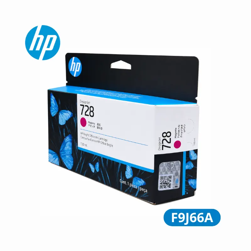 Cartucho de Tinta HP 728 (F9J66A) 130ml Magenta DesignJet T730 / T830 Original.