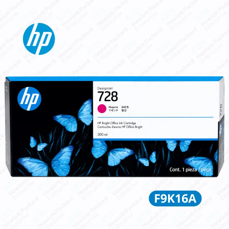 Cartucho de Tinta HP 728 (F9K16A) 300ml Magenta DesignJet T730 / T830 Original.