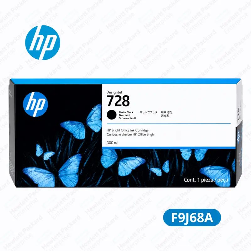 Cartucho de Tinta HP 728 (F9J68A) 300ml Negra DesignJet T730 / T830 Original.