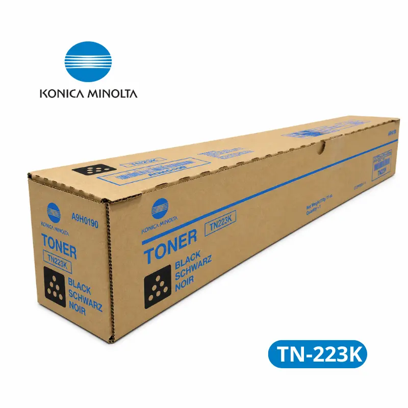 Toner Konica Minolta TN223K (A9H0190) Negro Bizhub C227 / C287 Rendimiento 24,000 páginas.