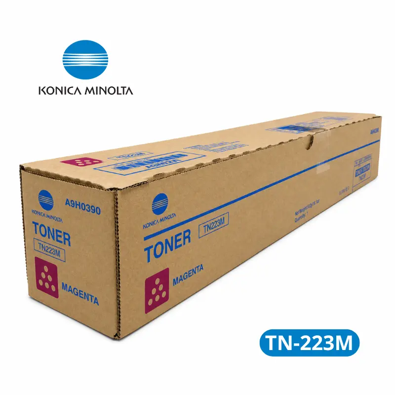 Toner Konica Minolta TN223M (A9H0390) Magenta Bizhub C227 / C287 Rendimiento 21,000 páginas.