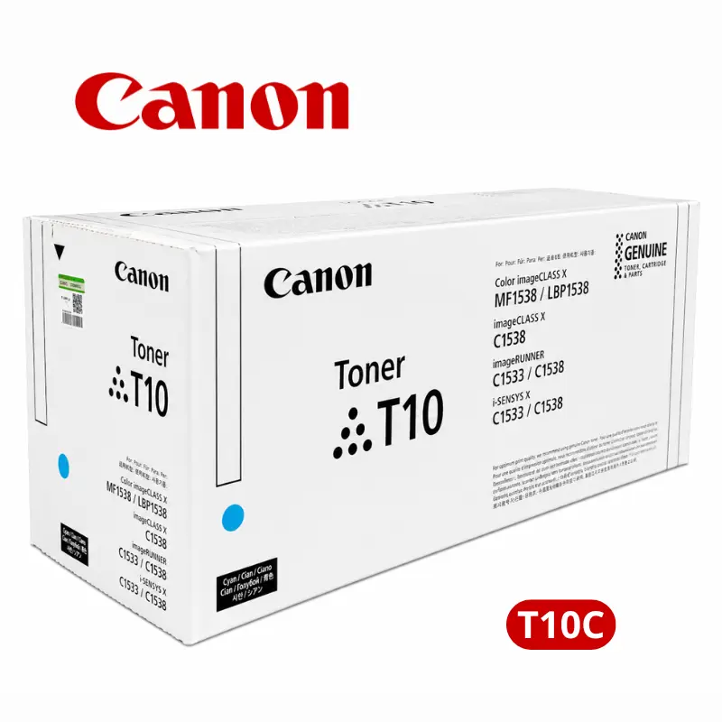 Toner Canon T10 Cyan (4565C001) Para imageCLASS X MF1538C / imageRUNNER C1533iF 10,000 Paginas.